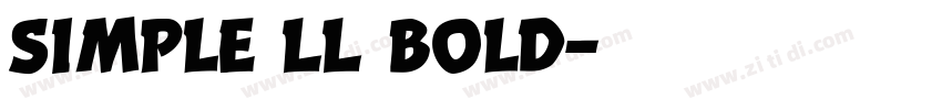 Simple LL Bold字体转换